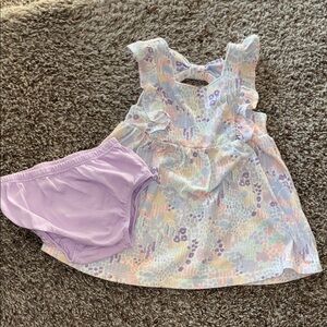 Okie Dokie Multicolor Dress with Purple Accents